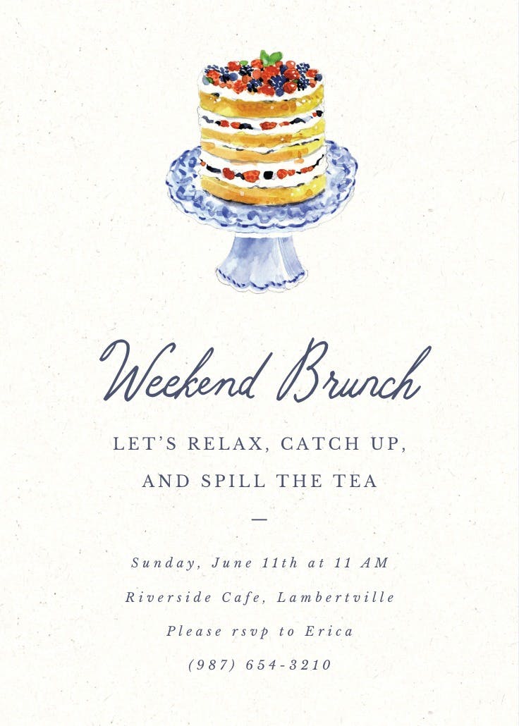 Casual brunch - brunch & lunch invitation